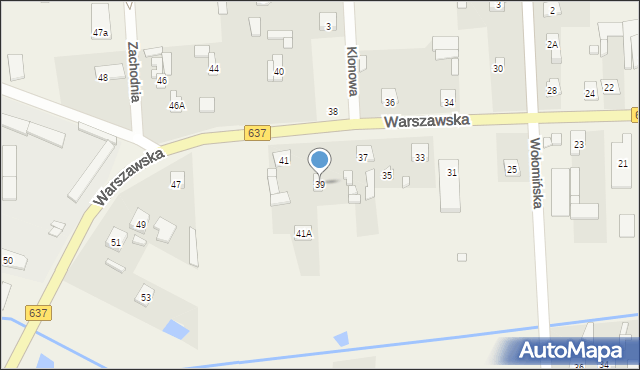 Stanisławów, Warszawska, 39, mapa Stanisławów