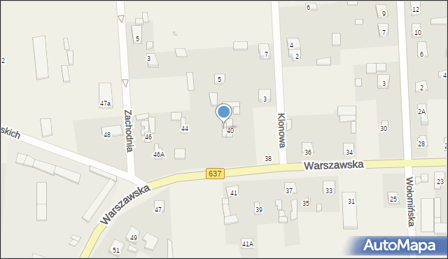 Stanisławów, Warszawska, 42, mapa Stanisławów