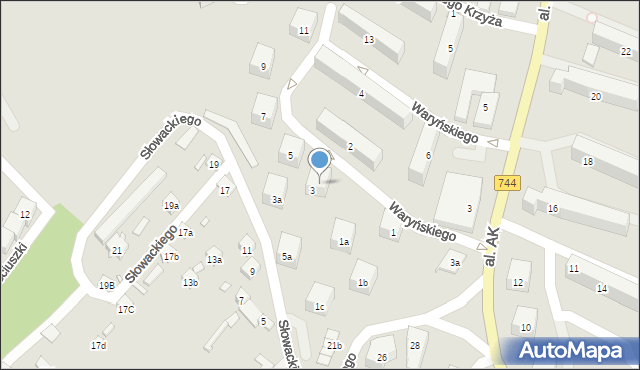 Starachowice, Waryńskiego Ludwika, 3, mapa Starachowic
