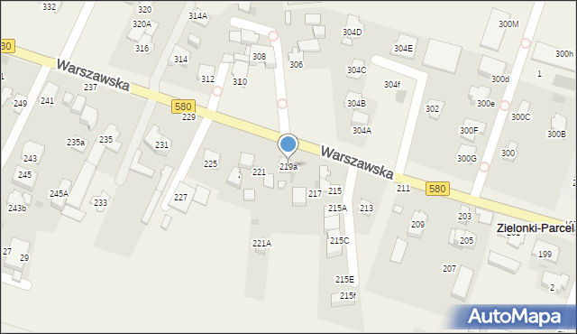 Stare Babice, Warszawska, 219a, mapa Stare Babice