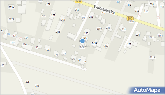 Stare Babice, Warszawska, 243b, mapa Stare Babice