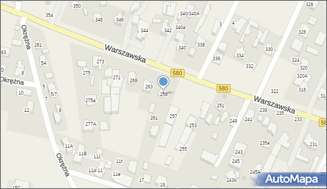 Stare Babice, Warszawska, 259, mapa Stare Babice