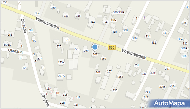 Stare Babice, Warszawska, 263, mapa Stare Babice