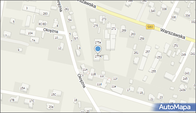 Stare Babice, Warszawska, 277A, mapa Stare Babice