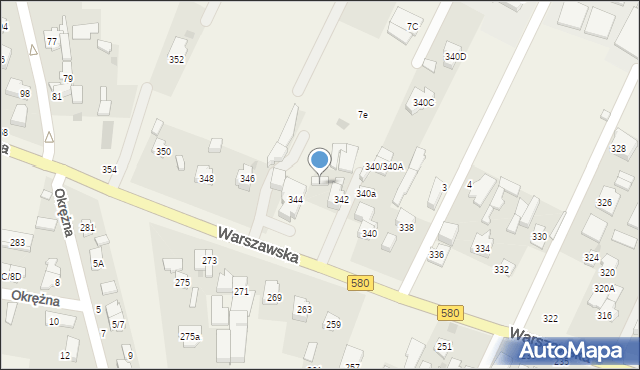 Stare Babice, Warszawska, 342a, mapa Stare Babice