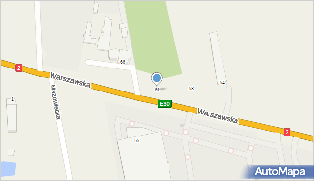 Stare Opole, Warszawska, 64, mapa Stare Opole