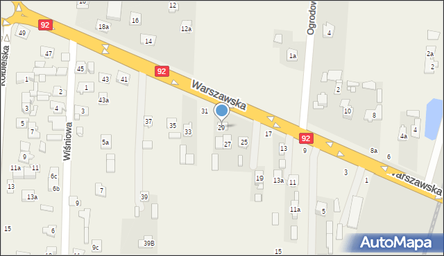 Stojadła, Warszawska, 29, mapa Stojadła