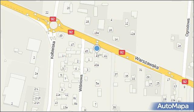 Stojadła, Warszawska, 43, mapa Stojadła