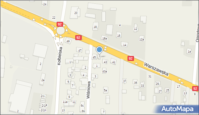 Stojadła, Warszawska, 45a, mapa Stojadła