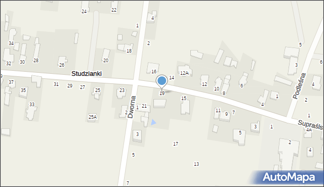 Studzianki, Wasilkowska, 19, mapa Studzianki