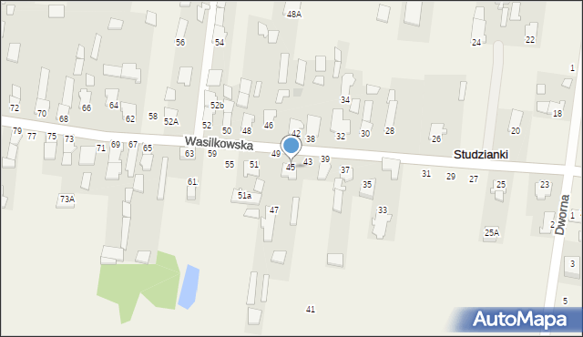 Studzianki, Wasilkowska, 45, mapa Studzianki