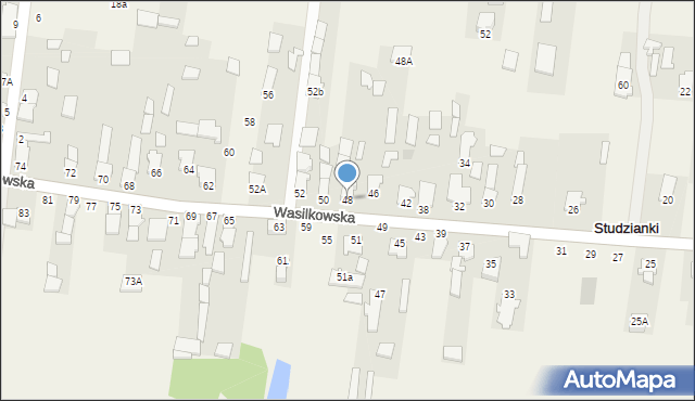 Studzianki, Wasilkowska, 48, mapa Studzianki