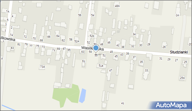 Studzianki, Wasilkowska, 55, mapa Studzianki