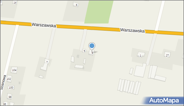 Styrzyniec, Warszawska, 3, mapa Styrzyniec