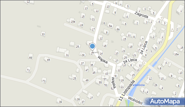 Sułkowice, Wąska, 27, mapa Sułkowice