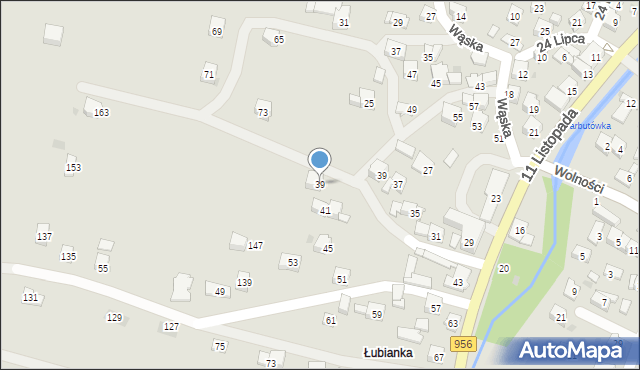 Sułkowice, Wąska, 39, mapa Sułkowice