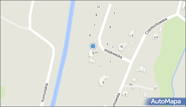 Świdnica, Wadowicka, 3, mapa Świdnicy