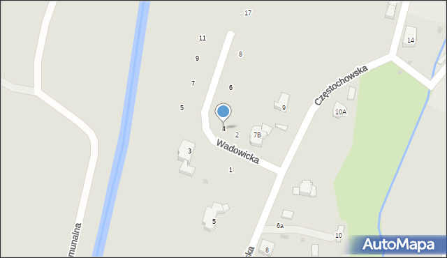 Świdnica, Wadowicka, 4, mapa Świdnicy
