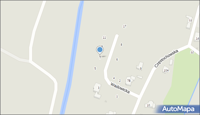 Świdnica, Wadowicka, 7, mapa Świdnicy