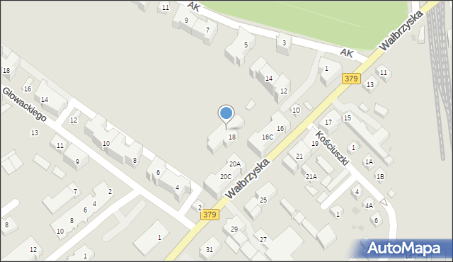 Świdnica, Wałbrzyska, 20, mapa Świdnicy