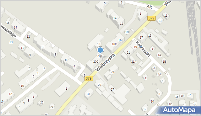 Świdnica, Wałbrzyska, 22, mapa Świdnicy