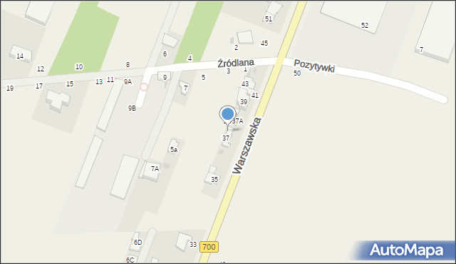 Święcice, Warszawska, 37a, mapa Święcice