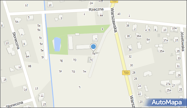 Święcice, Warszawska, 7A, mapa Święcice