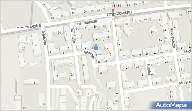 Świętochłowice, Wallisa Stanisława, 8, mapa Świętochłowice