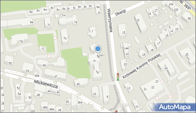 Szczecin, Wawrzyniaka Piotra, ks., 7e, mapa Szczecina