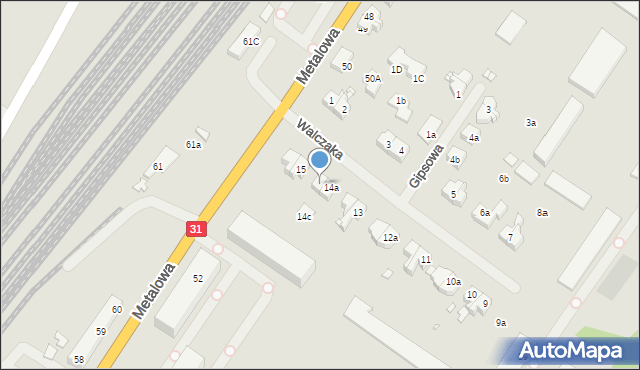 Szczecin, Walczaka Adama, kpt., 14b, mapa Szczecina