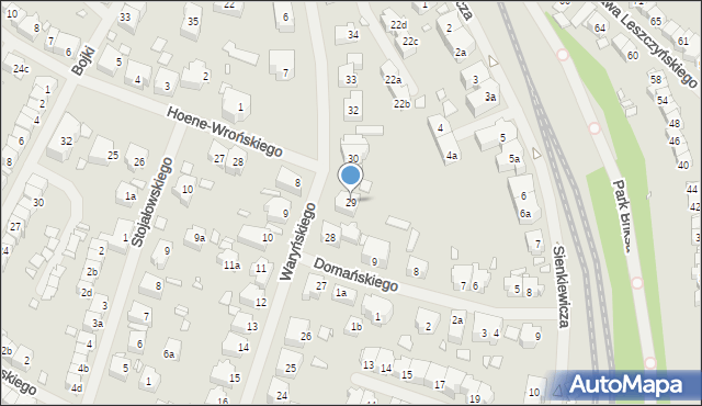 Szczecin, Waryńskiego Ludwika, 29, mapa Szczecina