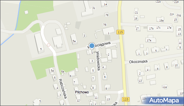 Szczecin, Wadowicka, 1, mapa Szczecina