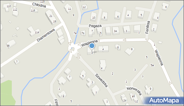 Szczecin, Wapienna, 2, mapa Szczecina