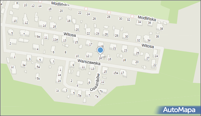 Szczecin, Warszawska, 14, mapa Szczecina