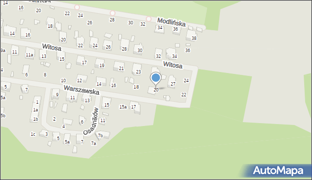 Szczecin, Warszawska, 20, mapa Szczecina