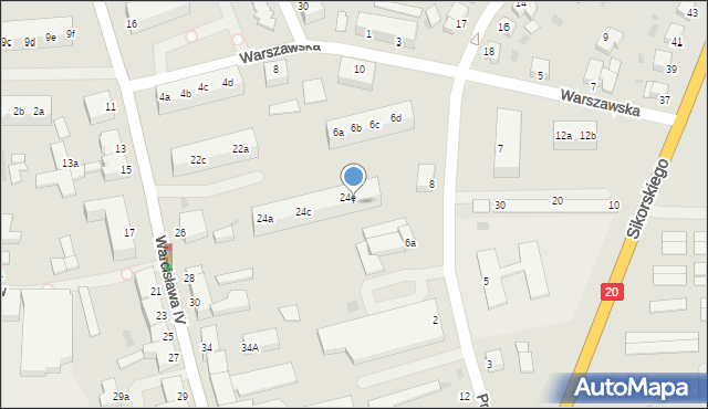 Szczecinek, Warcisława IV, 24a, mapa Szczecinek