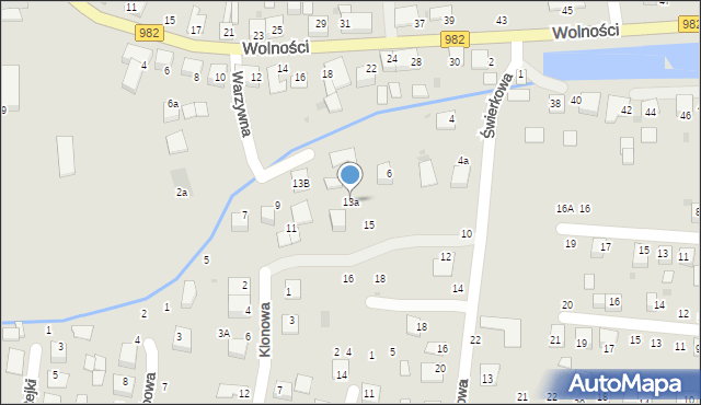 Szczucin, Warzywna, 13a, mapa Szczucin