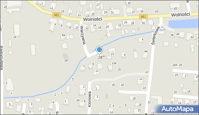 Szczucin, Warzywna, 13B, mapa Szczucin