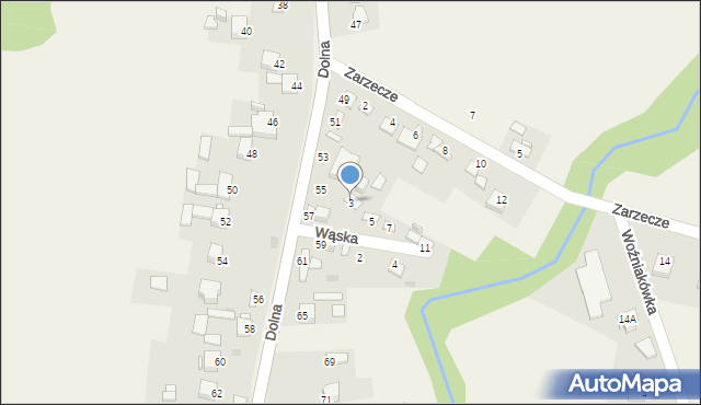 Szewna, Wąska, 3, mapa Szewna