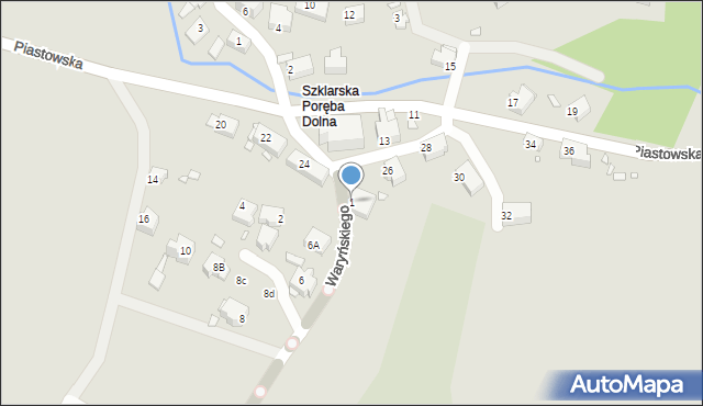 Szklarska Poręba, Waryńskiego Ludwika, 1, mapa Szklarska Poręba