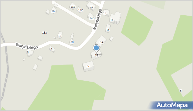 Szklarska Poręba, Waryńskiego Ludwika, 3B, mapa Szklarska Poręba