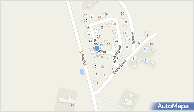 Taciszów, Wakacyjna, 9, mapa Taciszów