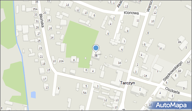 Tarczyn, Warszawska, 3B, mapa Tarczyn