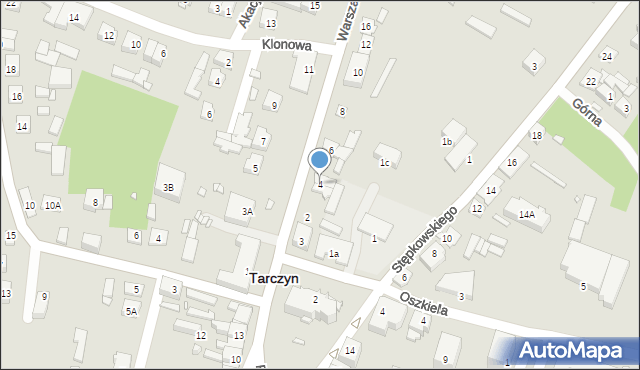 Tarczyn, Warszawska, 4, mapa Tarczyn