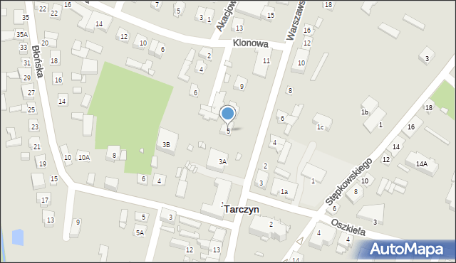 Tarczyn, Warszawska, 5, mapa Tarczyn