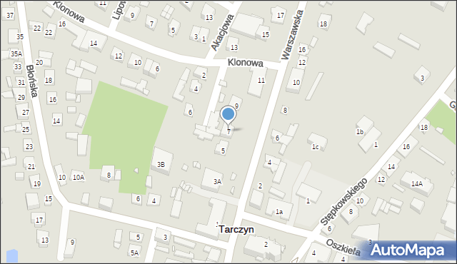 Tarczyn, Warszawska, 7, mapa Tarczyn