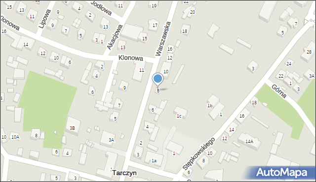 Tarczyn, Warszawska, 8, mapa Tarczyn