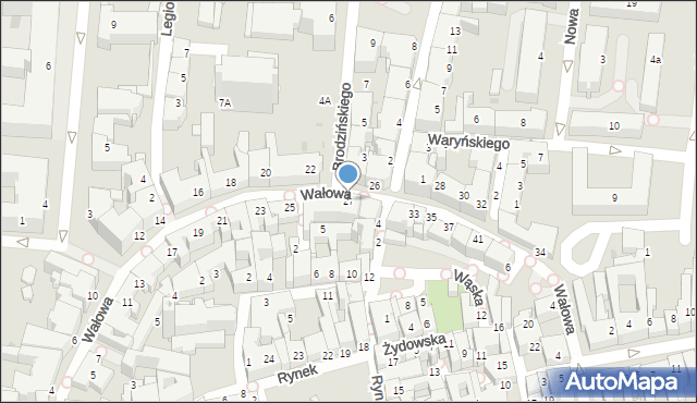 Tarnów, Wałowa, 27, mapa Tarnów