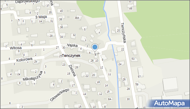 Tenczynek, Wąska, 8, mapa Tenczynek