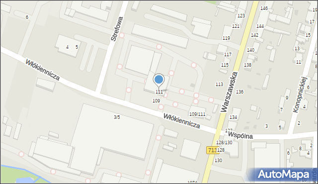 Tomaszów Mazowiecki, Warszawska, 111, mapa Tomaszów Mazowiecki